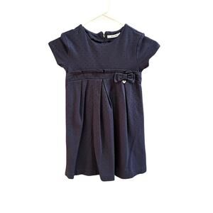 Mayoral Swiss Dot Navy Dress, EUC, Sz 7-8Y (7C)